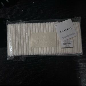 NWT Coach White Knit Headband